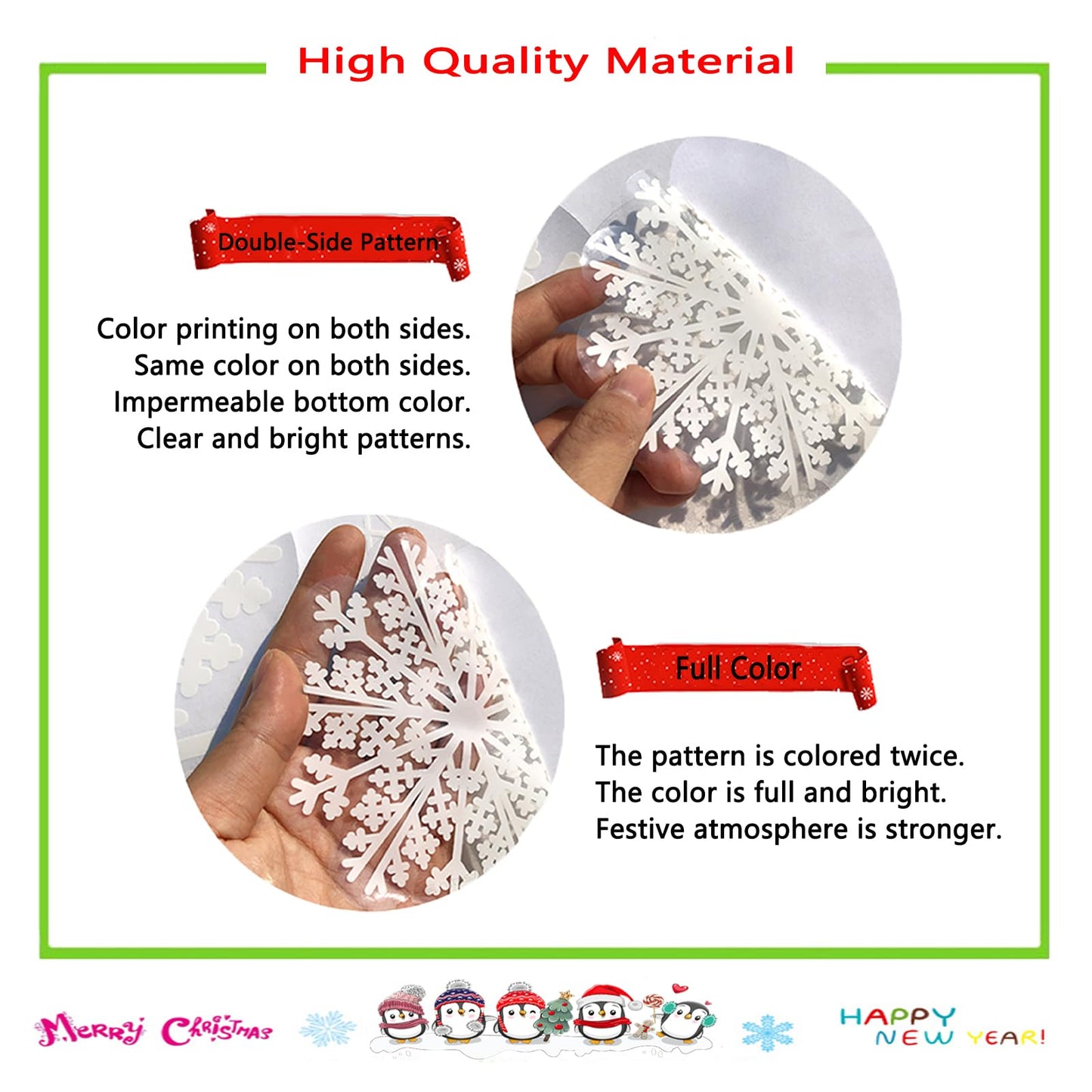 321PCS Snowflake Window Clings for Glass Windows, 9 Sheets Christmas Window Clings for Glass Windows Snow Spray, Winter Window Clings Xmas Holiday, Christmas Decorations for Office Clearance Indoor