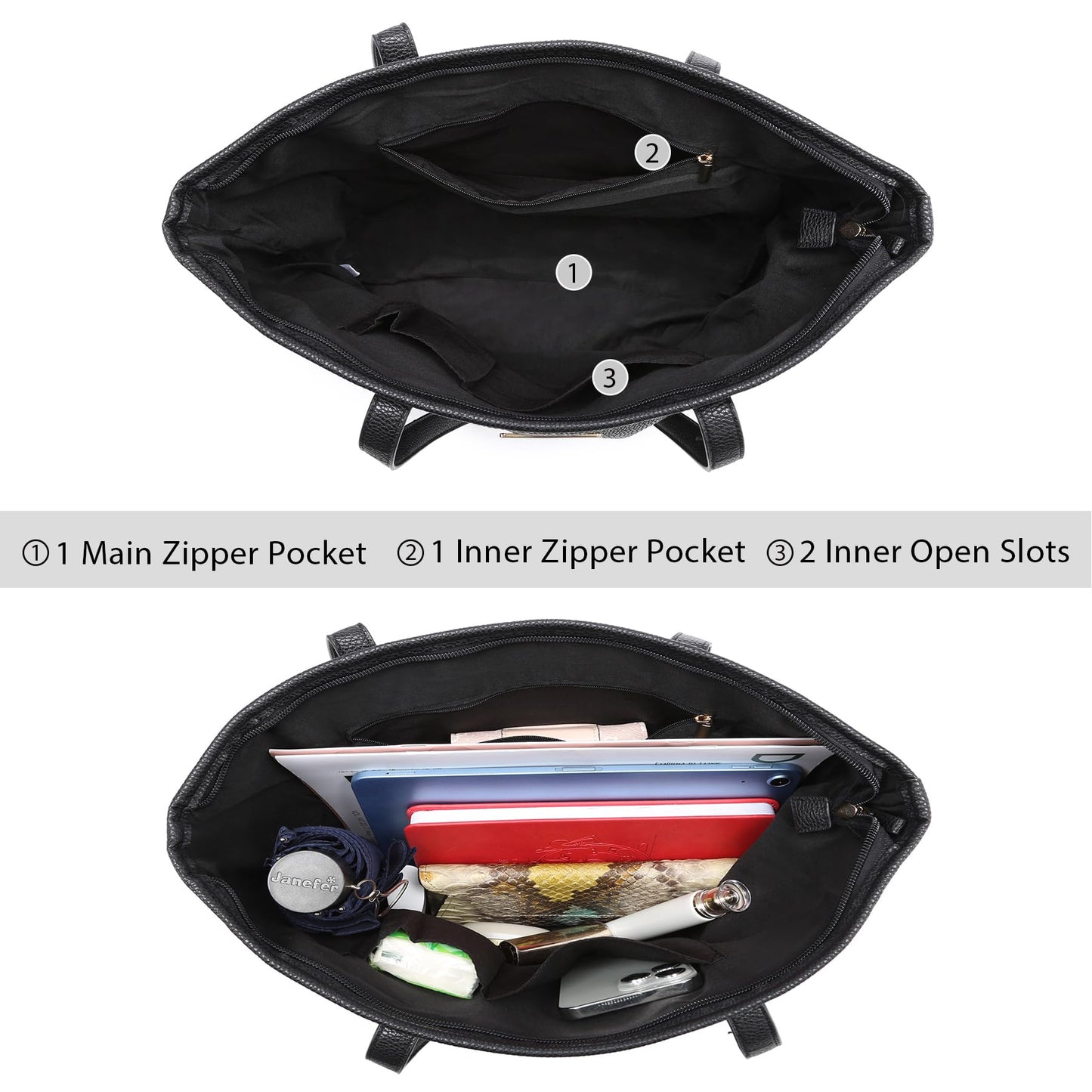 MARCO M KELLY 3PCS Women Vegan Leather Purses and Handbags Top Handle Tote Bag Shoulder Satchel Purse with Wallet