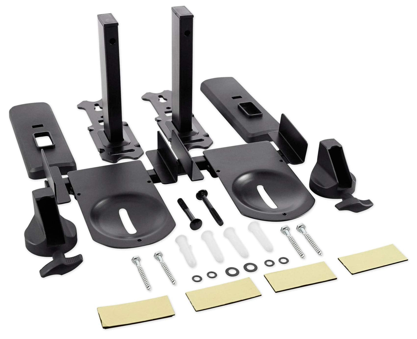 Rockville RHSB8 Adjustable Wall Mount Speaker Brackets (Pair), 180-Degree Swivel, 10-Degree Tilt, 40lb Capacity, Perfect for Home Theater and Studio Monitors