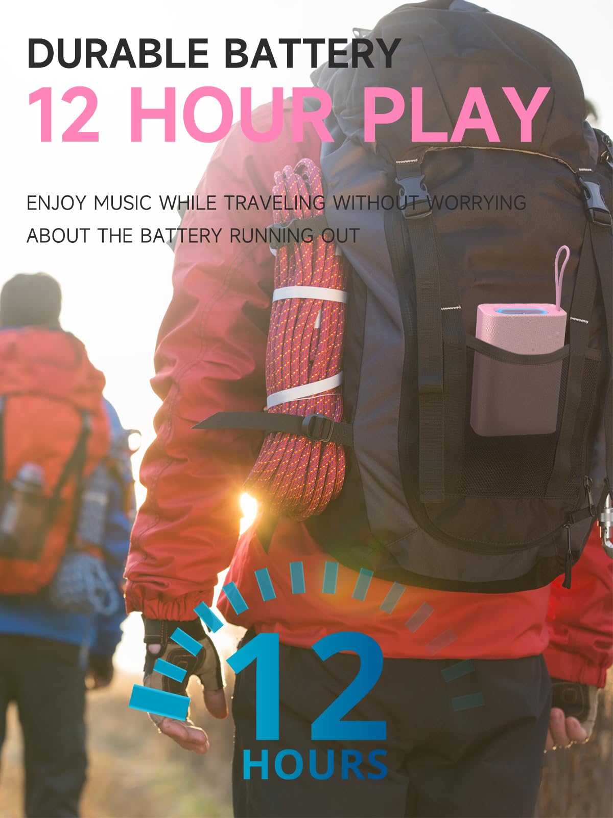 PEICHENG Speaker, Portable Wireless Bluetooth Speakers, Waterproof Loud Stereo Sound with RGB Lights TWS Paire Long Playtime for Home/Party/Outdoor, Electronic Gadgets(1PCS, Pink)