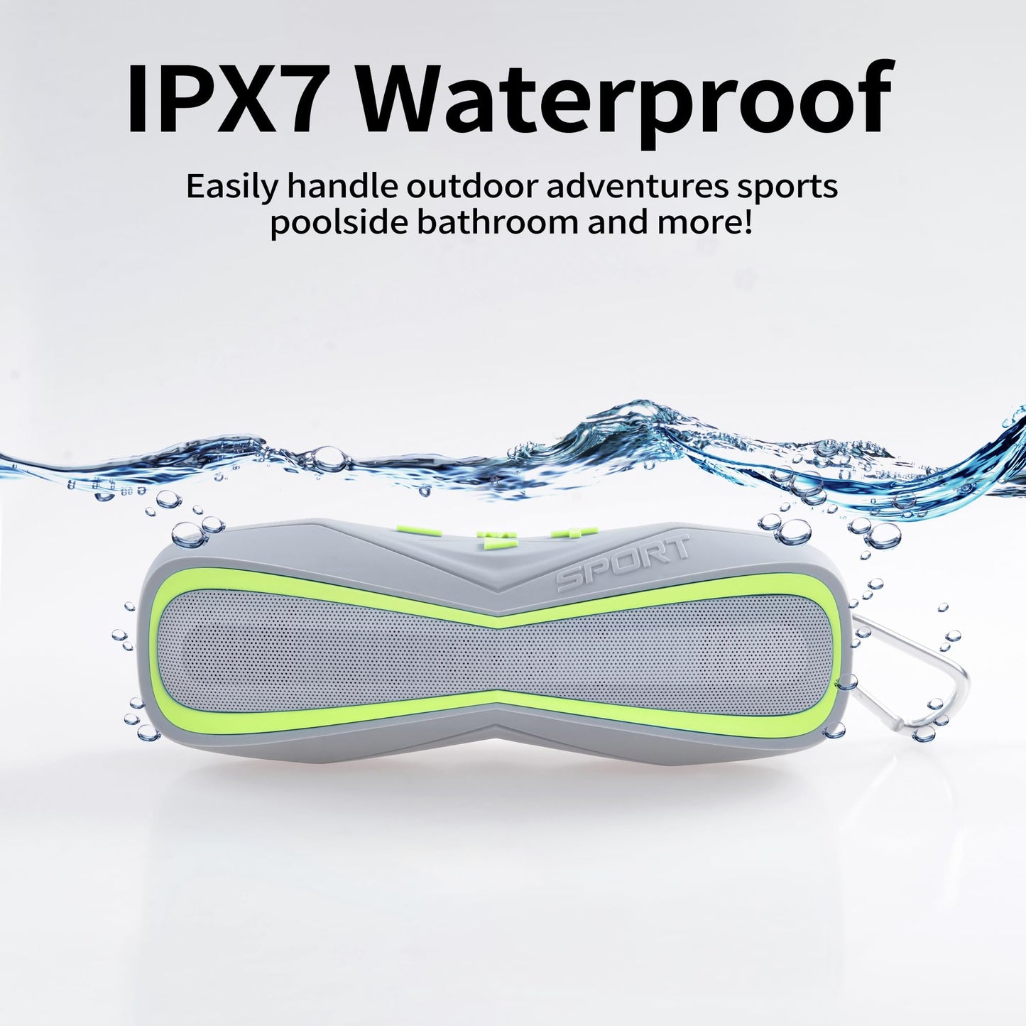 Combess Bluetooth Speaker Waterproof IPX7, Small Portable Speakers Wireless Bluetooth 5.3 with HD Sound 20H Playtime,Shower Speaker for Party Home Travel Outdoor Sports Electronic Gift (Green)