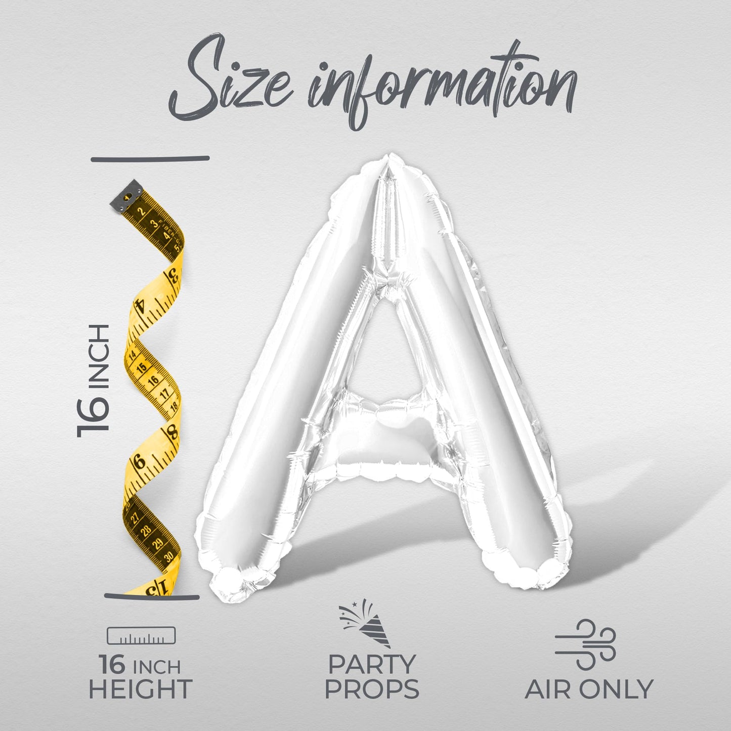 Letter Balloons - HAVE YOURSELF A MERRY LITTLE CHRISTMAS 16" Inch Alphabet Letters Foil Mylar Balloon Christmas and Holiday Party Balloon Banner (White)