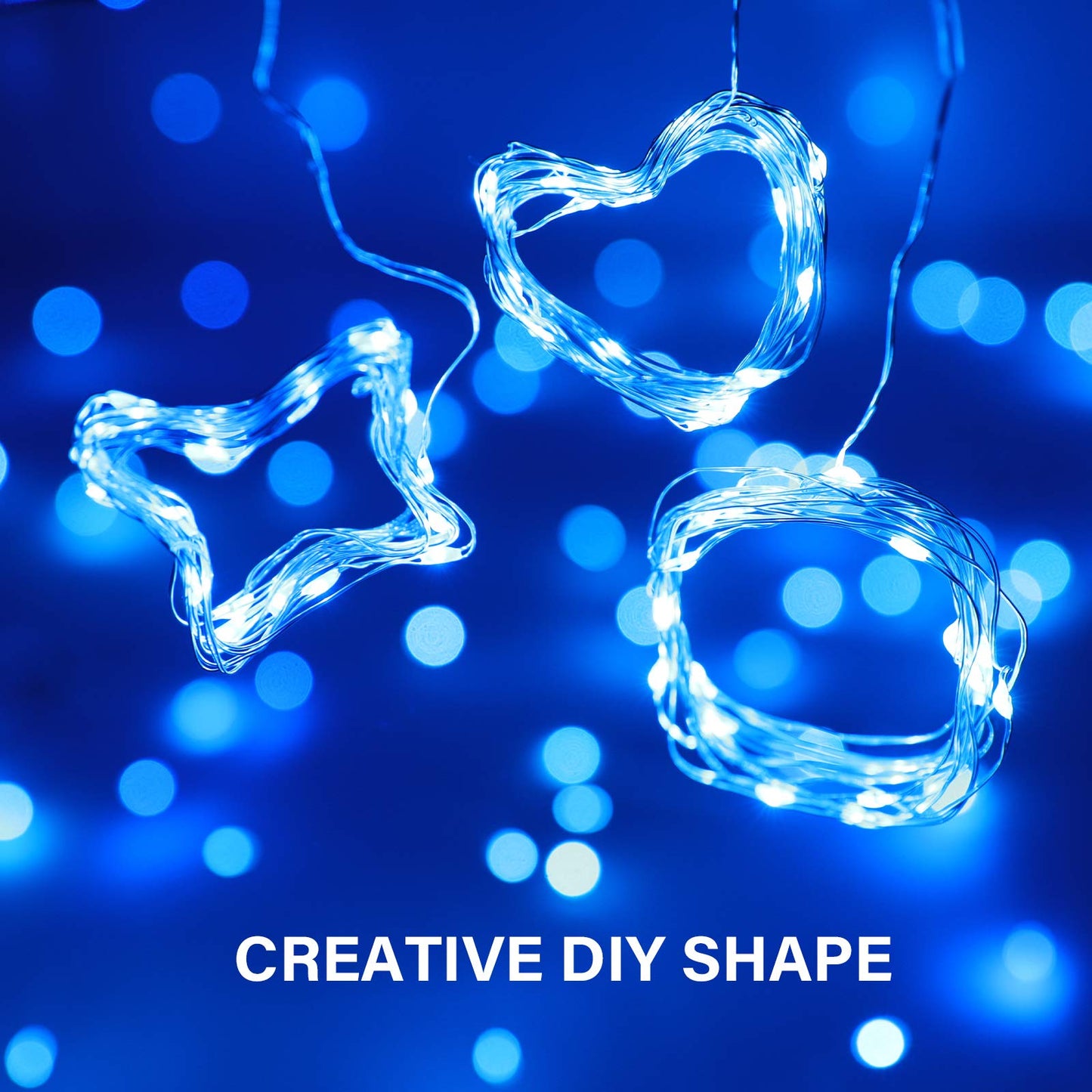 Onforu 16 Pack Blue Fairy Lights Battery Operated String Lights, 6.5ft 20 Mini LED Lights, IP67 Waterproof Twinkle Lights for Mason Jar Wedding Centerpiece Decor Christmas Bedroom