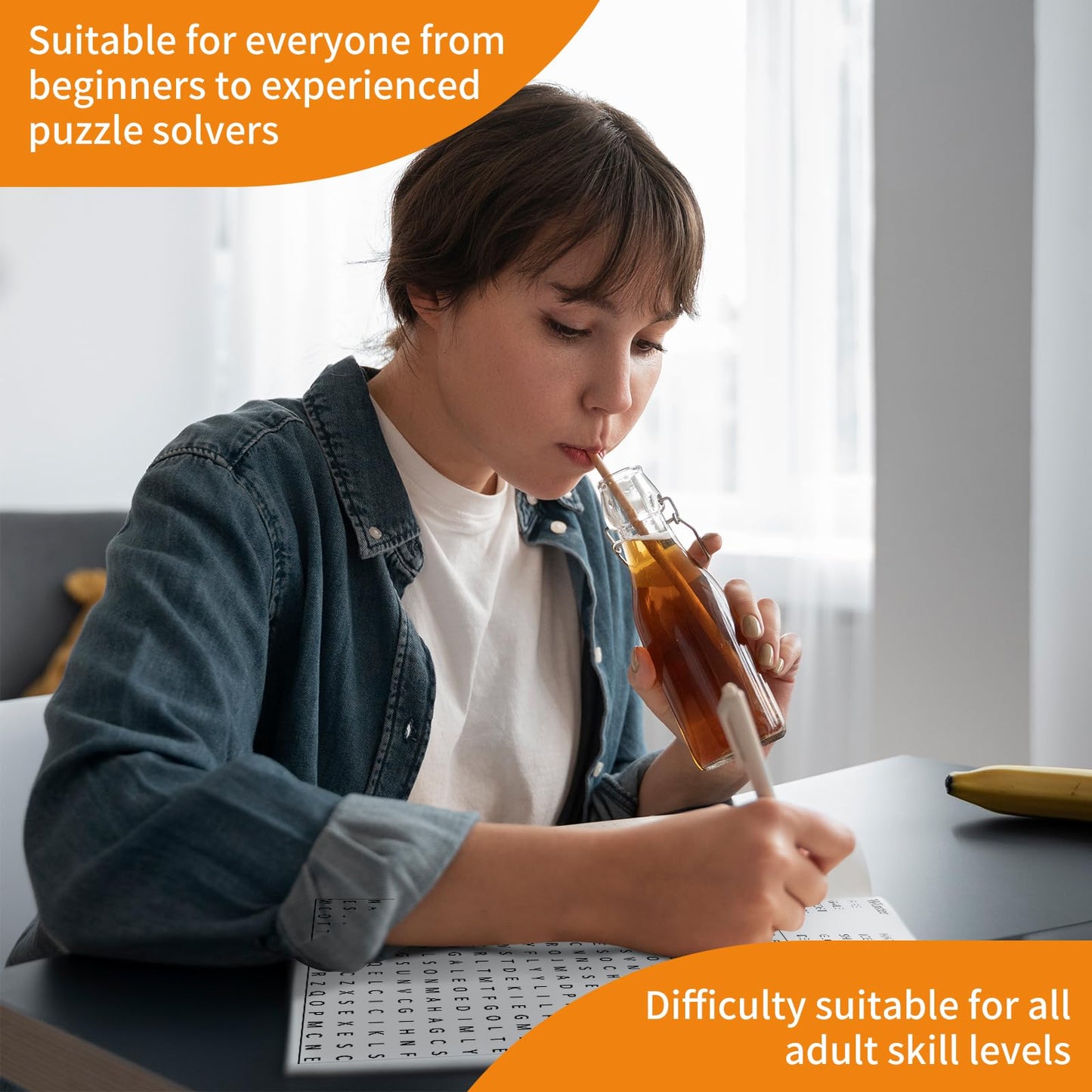 Kalysky Large Print 6000+ Words Word Search Puzzle Books, Set of 6 Full Size, Brain Games, Activity Book for Adults, Teens and Seniors