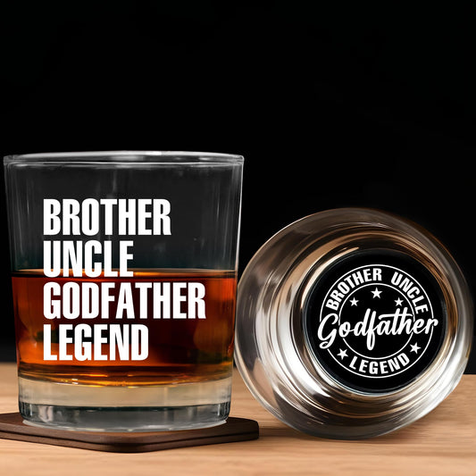 Gifts for Dad from Daughter Son Kids Wife - 11 oz Engraved Crystal Whiskey Glasses - Funny Father's Day Gifts for Grandpa, Husband Birthday Gift, Mens Birthday Gift Ideas