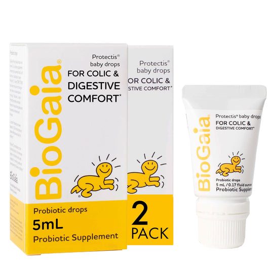 BioGaia Protectis Baby Probiotic Drops | Baby Essentials for Colic & Gas Relief | Safe for Newborns | Ease Crying, Fussing, Colic, Gas, Spit-ups & Constipation | No Dairy, Soy & Gluten | 5mL