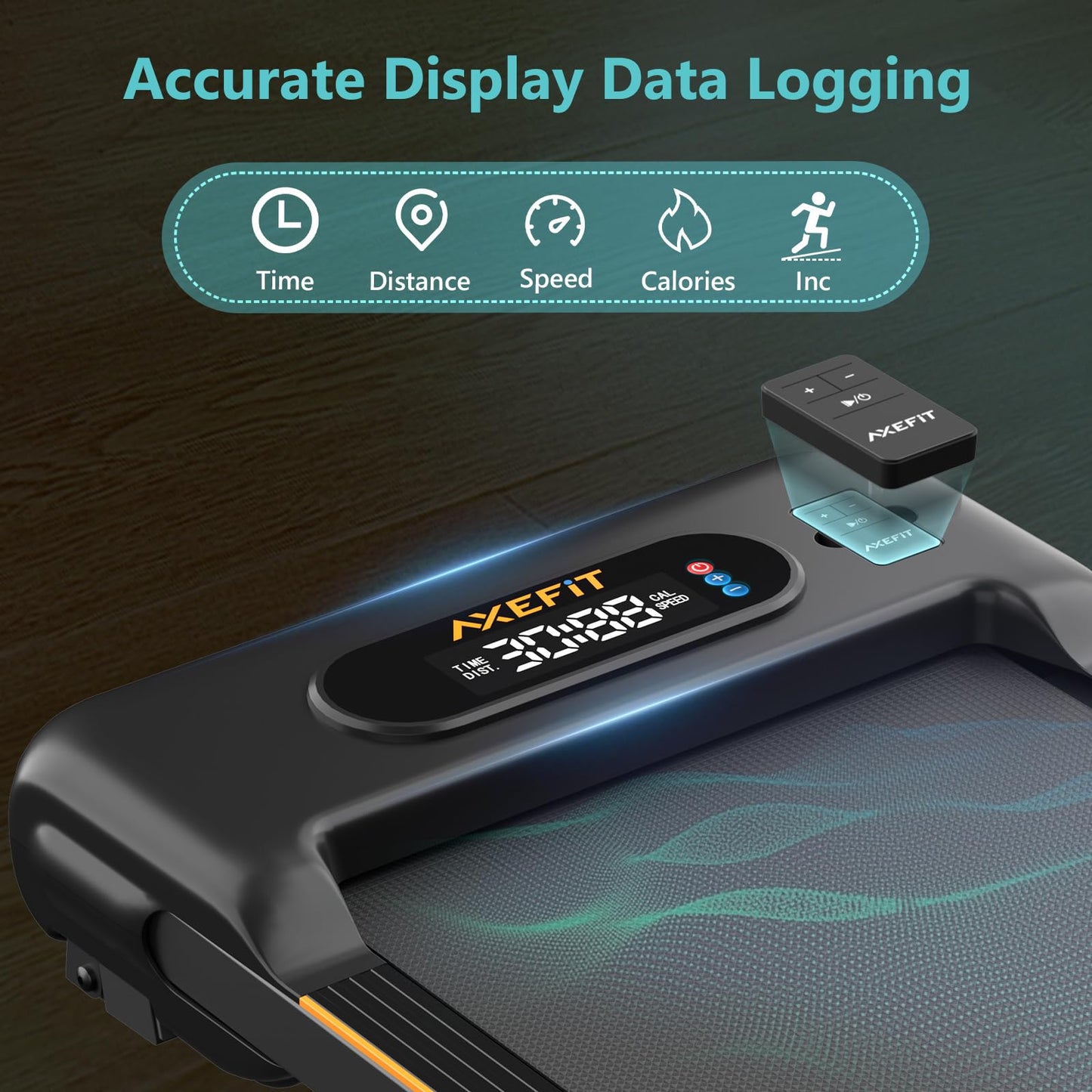 Walking Pad with Incline, Under Desk Treadmill for Home Office, 2.5HP Portable Treadmills with Panel & Remote Control, 4 in 1 Walking Running Machine Manual Incline, Compact Treadmill 265LB Capacity