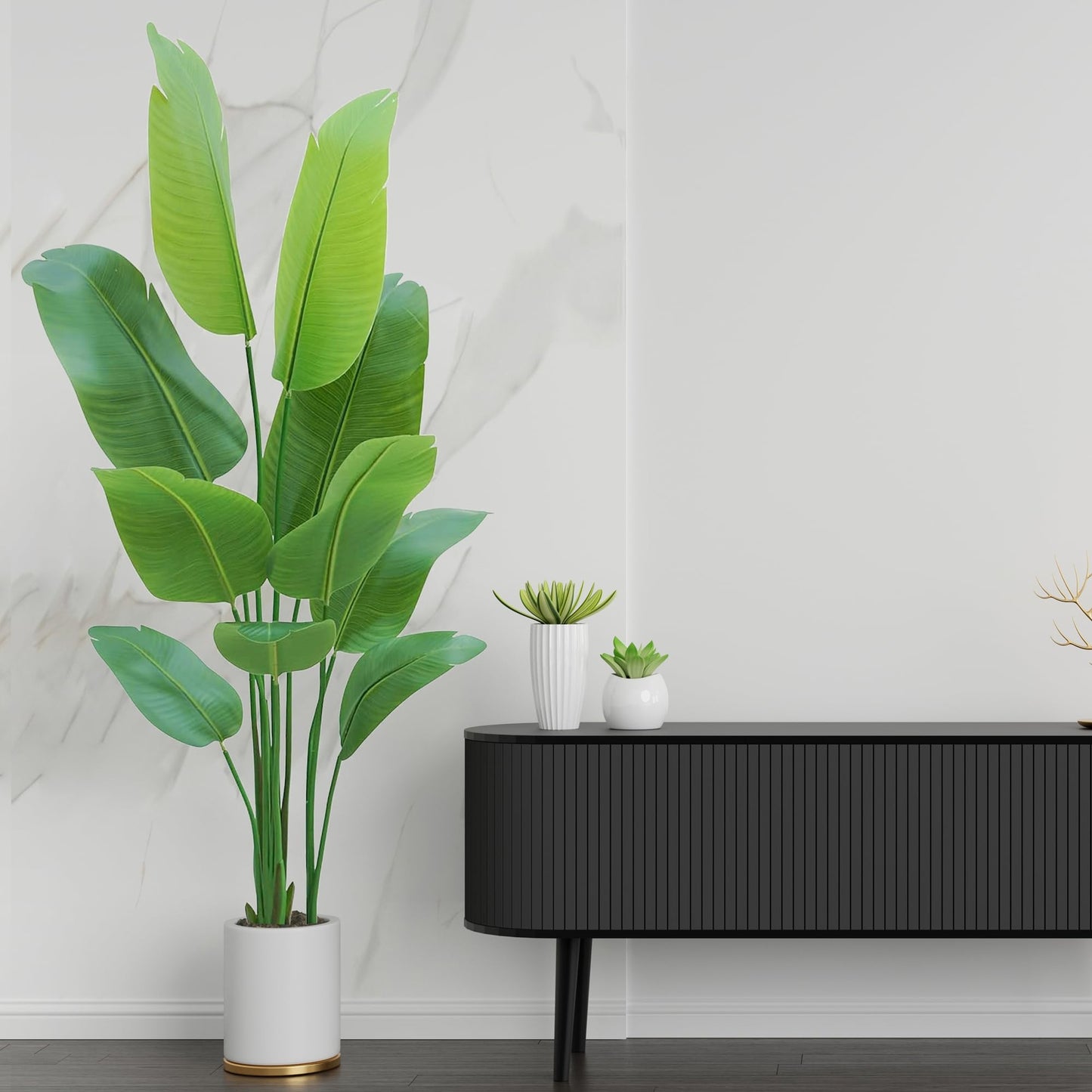 Bird of Paradise Plant Artificial 5ft,Faux Plants Indoor Tall with 10 Trunks - The Perfect Indoor Silk Floor Plant for Home Decor in Living Room, Office, and Bedroom (5FT Bird of Paradise)