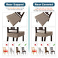 Genina Waterproof Seat Covers for Dining Room Chair Covers Waterproof Dining Chair Covers (4 PCS-Rear-Covered, Taupe)