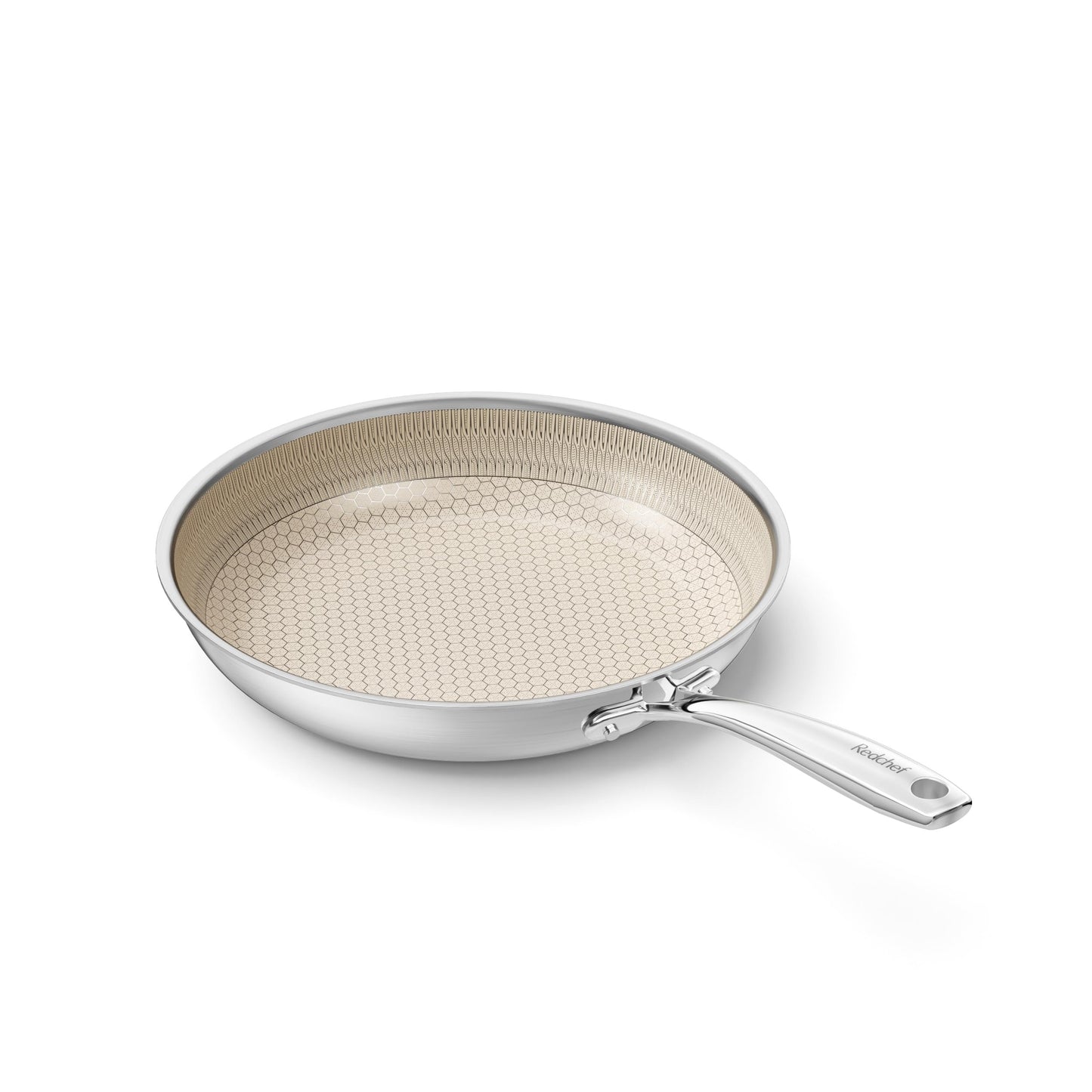 Redchef Ceramic Nonstick Frying Pan 9.5-Inch with Honeycomb Coating, Stay-Cool Handle, Dishwasher & Oven Safe, Induction Ready, PTFE PFAS-Free, All Cooktops