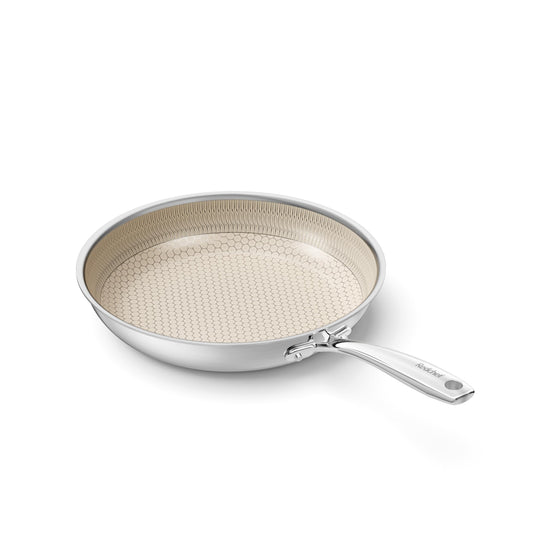Redchef Ceramic Nonstick Frying Pan 9.5-Inch with Honeycomb Coating, Stay-Cool Handle, Dishwasher & Oven Safe, Induction Ready, PTFE PFAS-Free, All Cooktops