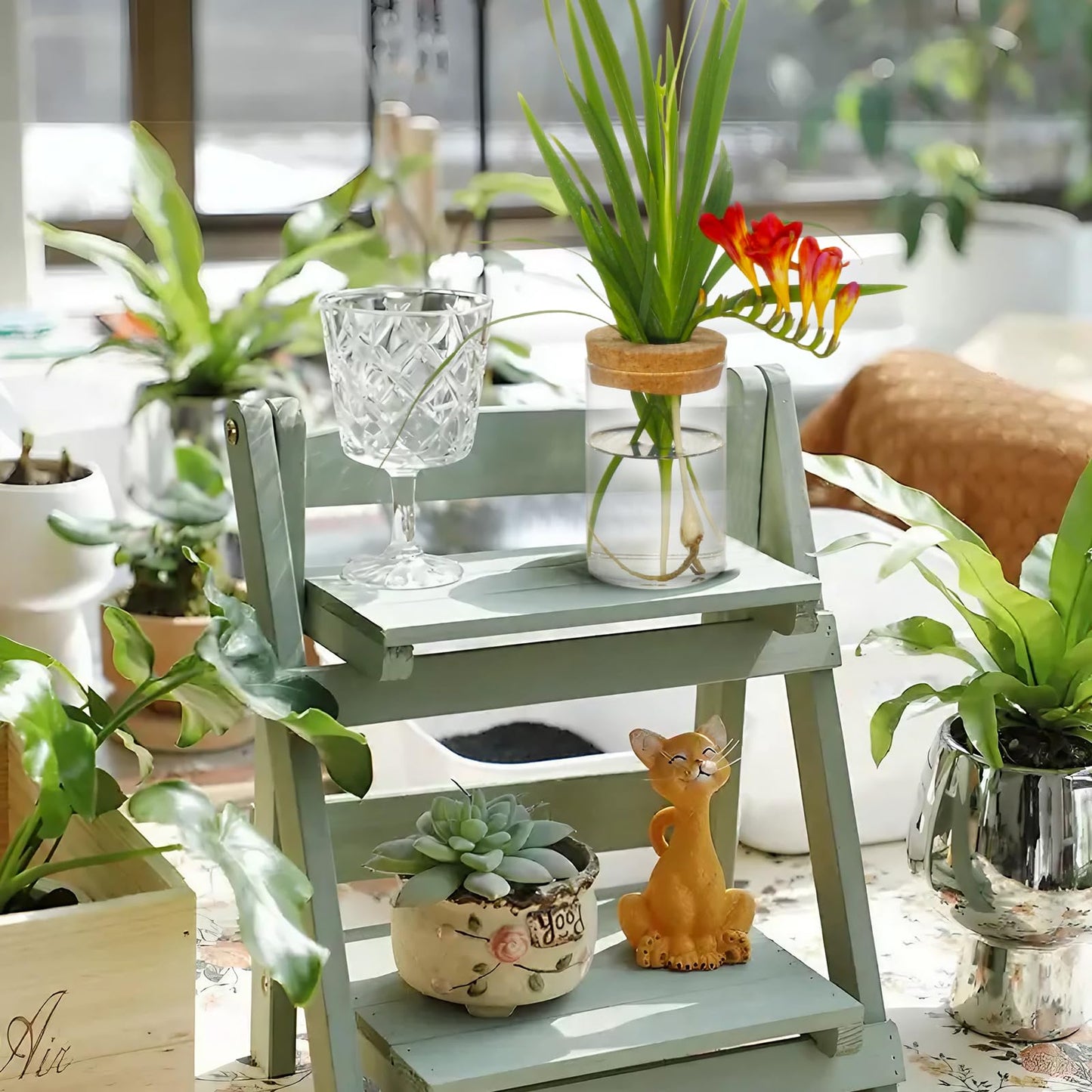 wangsdjy Separated Desktop Glass Flower Vases - Ideal Plants Propagation Stations for Living Room, Bedroom Decoration,Home Decor (2)