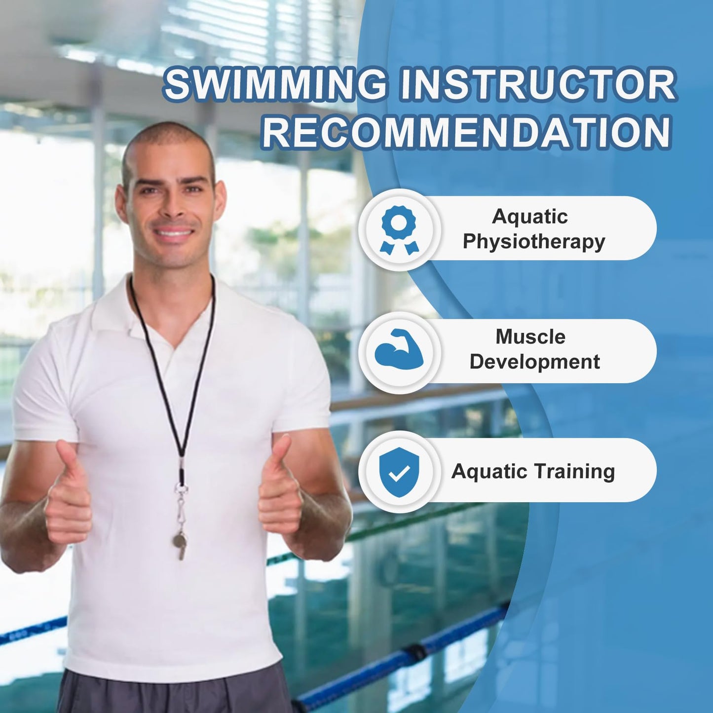 Hikeen Swim Aquatic Cuffs,High-Density EVA Water Aerobics Float Ring Fitness Pool Exercise Weights Set, Water Ankles Arms Belts with Adjustable Float for Swim Fitness Training (Pink)