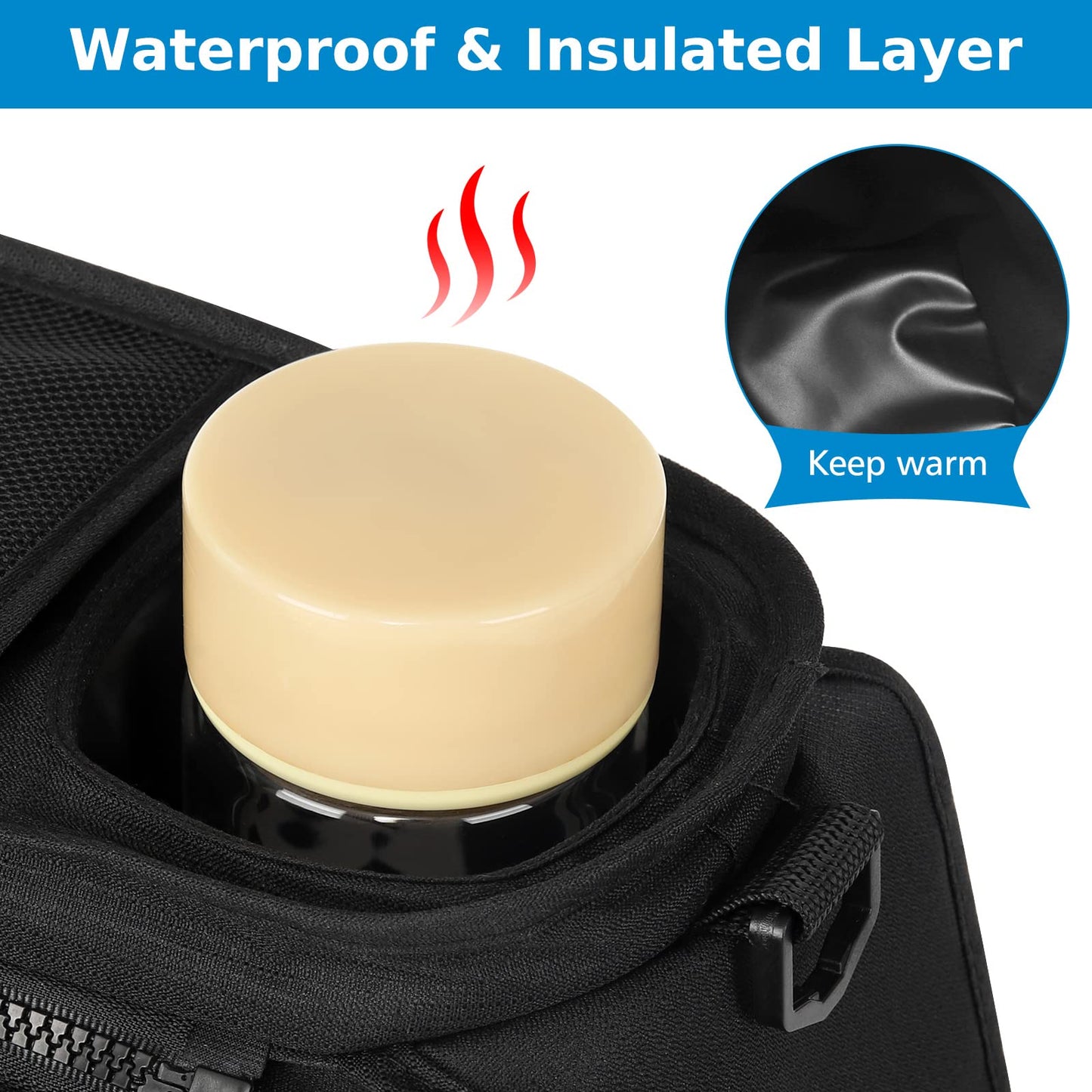 Accmor Universal Stroller Organizer with Insulated Cup Holder Detachable Phone Bag and Shoulder Strap,Stroller Bag Caddy Organizer Accessories Fits for Uppababy, Baby Jogger, Britax Strollers