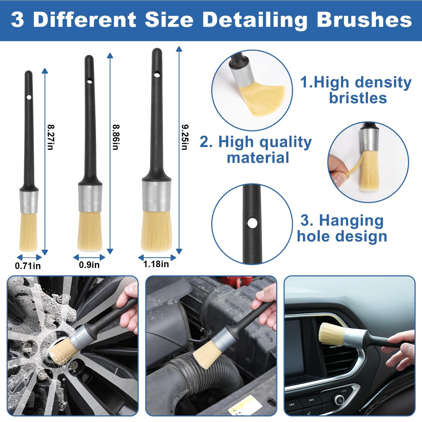 Viewsun Windshield Cleaner Tool, 13Pcs Car Interior Cleaning Kit, Car Detailing Kit Interior Cleaner, Car Detailing Brushes, Car Cleaning Gel, Inside Cleaning Supplies Accessories for Women Men