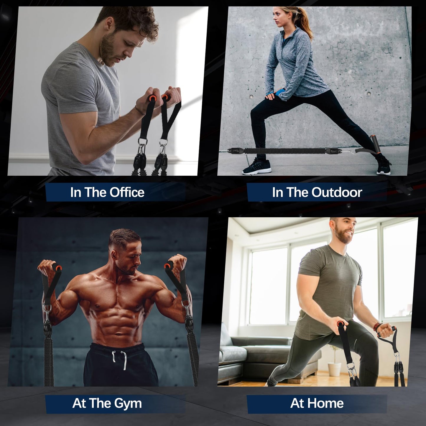 Awaiymi Pedal Resistance Band, Exercise Bands With Handles, Elastic Sit Up Pull Rope, Workout Equipment for Physical Therapy, Home Fitness, Strength Training With 8 Shape Fitness Band