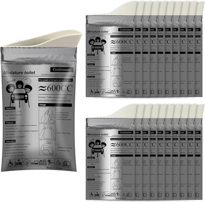 Coolrunner Disposable Urine Bags, 8/12/20/50 Pack Camping Pee Bags for Men Women, Disposable Urinals Vomit Bags for Travel Urinal Toilet Traffic Jam Emergency Portable Toilet for Kids, Patient