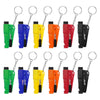 PIFOOG 16 Pcs Car Window Breaker Keychain 3-in-1 Emergency Escape Tool Glass Breakers Seatbelt Cutter Rescue Whistle Mini Compact Auto Safety Survival Tools 8 Colors