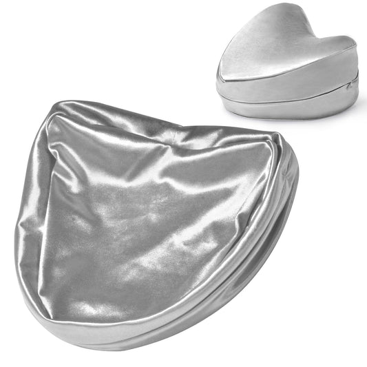 Knee Pillow Cover 9.8" x9.8" x5.9", Leg Pillowcase Replacement, Contour Pillowcase for Heart Shaped Knee Pillow (Grey)