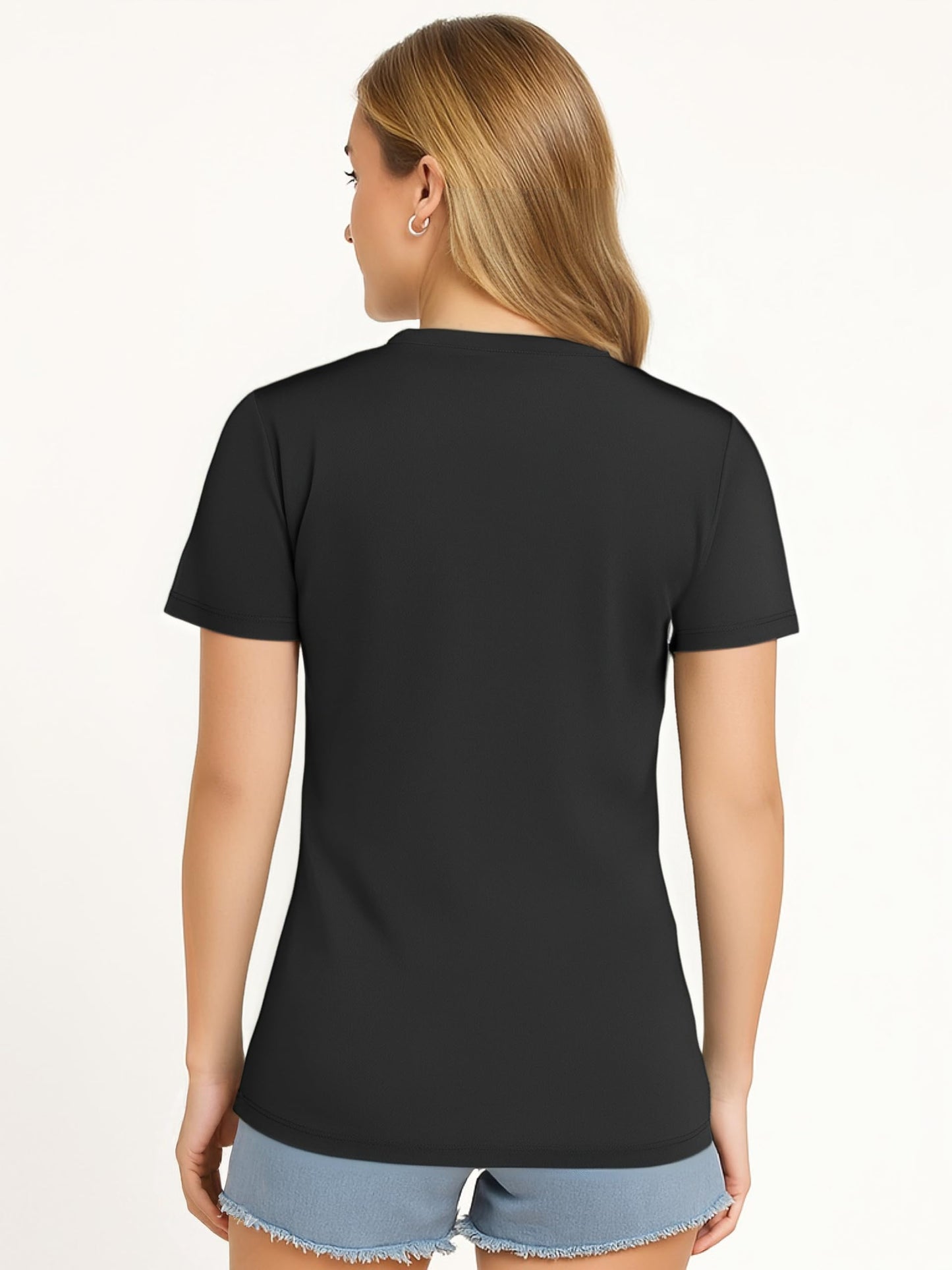 Opna Women's Short Sleeve Moisture Wicking Athletic Shirts Black