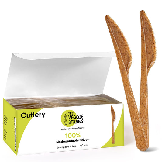 Premium Quality100% Biodegradable Forks Made of Vegetable Fibers, 100 PCS of 6.7” Long Heavy-Duty and Splinter Free Eco-Friendly Forks, Perfect Sustainable Cutlery for All Types of Occasions