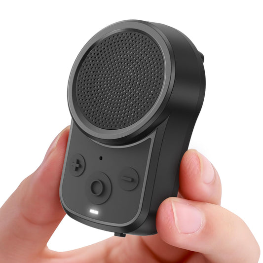 Mini Bluetooth Speaker, Clip-On Portable Speaker with Built-in Mics Hands-Free Music and Calls for Hiking/Biking, Waterproof Adjustable Volume Wearable Bluetooth Speakre, Gifts for Women/Men