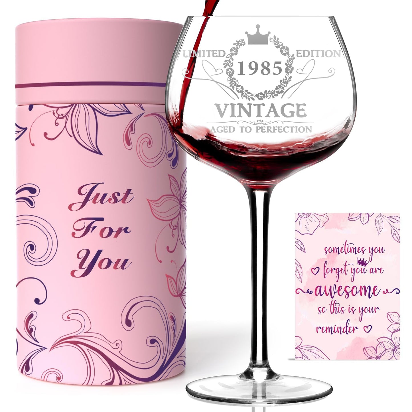 Gifts For Women,Not a Day Over Fabulous Personalized Wine Glasses Birthday Gifts Wine Glass Mothers Day Gifts For Women, Unique Gift Ideas for Her Mom Friends Female Her Wife Girlfriend Coworkers