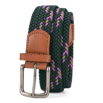 Elastic Golf Belts for Men Womens Causal Stretch Elastic Woven Belt 1.37" Wide