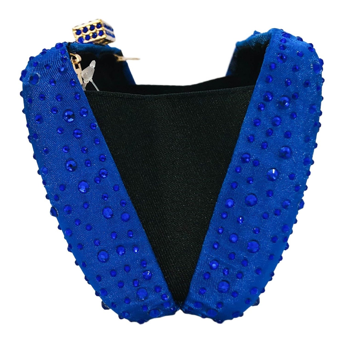 Boutique De FGG Elegant Women Crystal Clutch Purse Formal Evening Bags Wedding Handbags Cocktail Rhinestone Clutch Purse,Mini,Blue