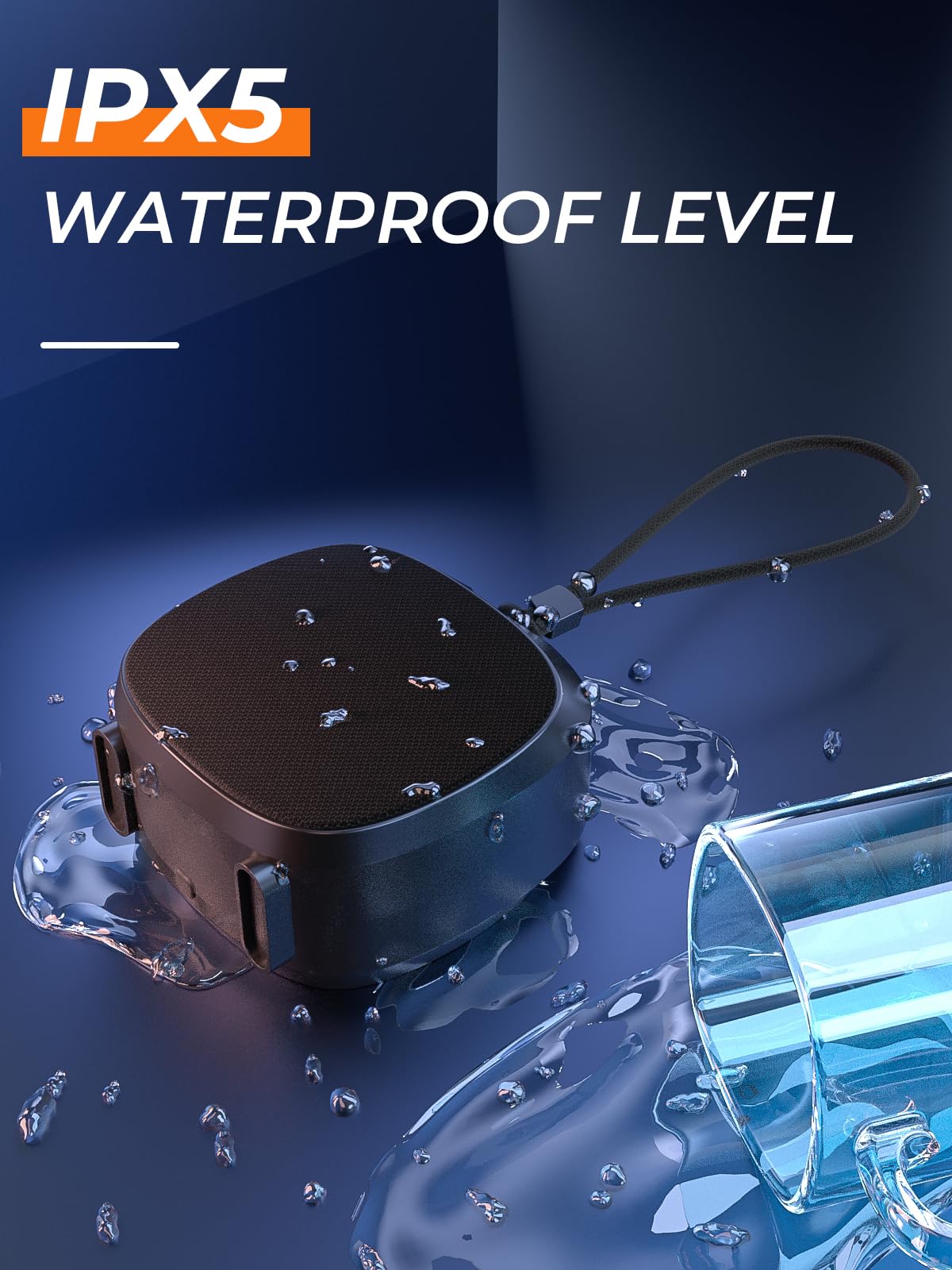 Bluetooth Speaker Portable Media Players Clear Loud Stereo Sound Deep Bass Wireless Speaker With Lights TWS IPX5 Waterproof Small Speakers Long Playtime for Home/Party/Outdoor/Beach Electronic Gadgets