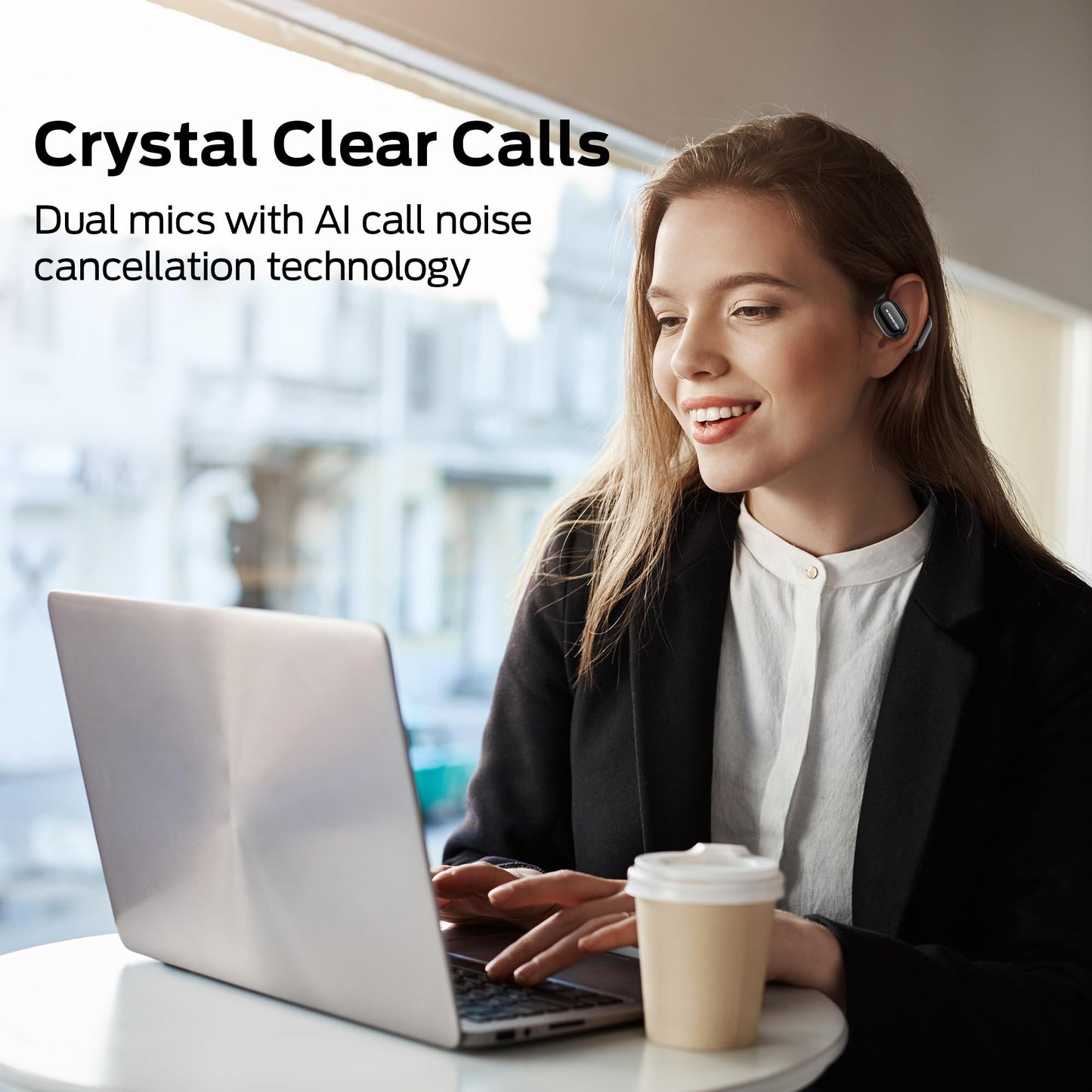 Monster Open Free AC100 Open Ear Headphones, Bluetooth 5.3 Wireless Headphones with Earhooks, Immersive Stereo Sound by Dual Large Driver, Clear Talk, 30H Playtime,Waterproof Sport Earbuds for Running