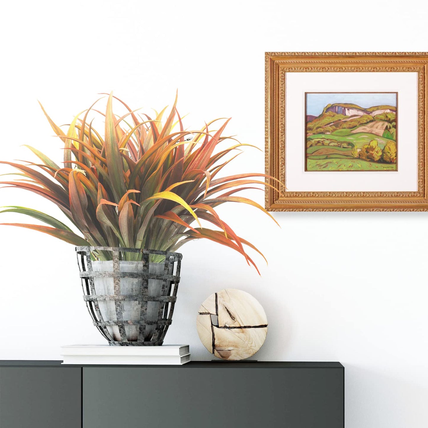 10Pcs Artificial Fall Plants Fake Autumn Grasses UV Resistant No Fade Indoor Outdoor Decoration for Thanksgiving Table Centerpiece Christmas Wedding Party Home Garden Fireplace Décor (Fall Orange)