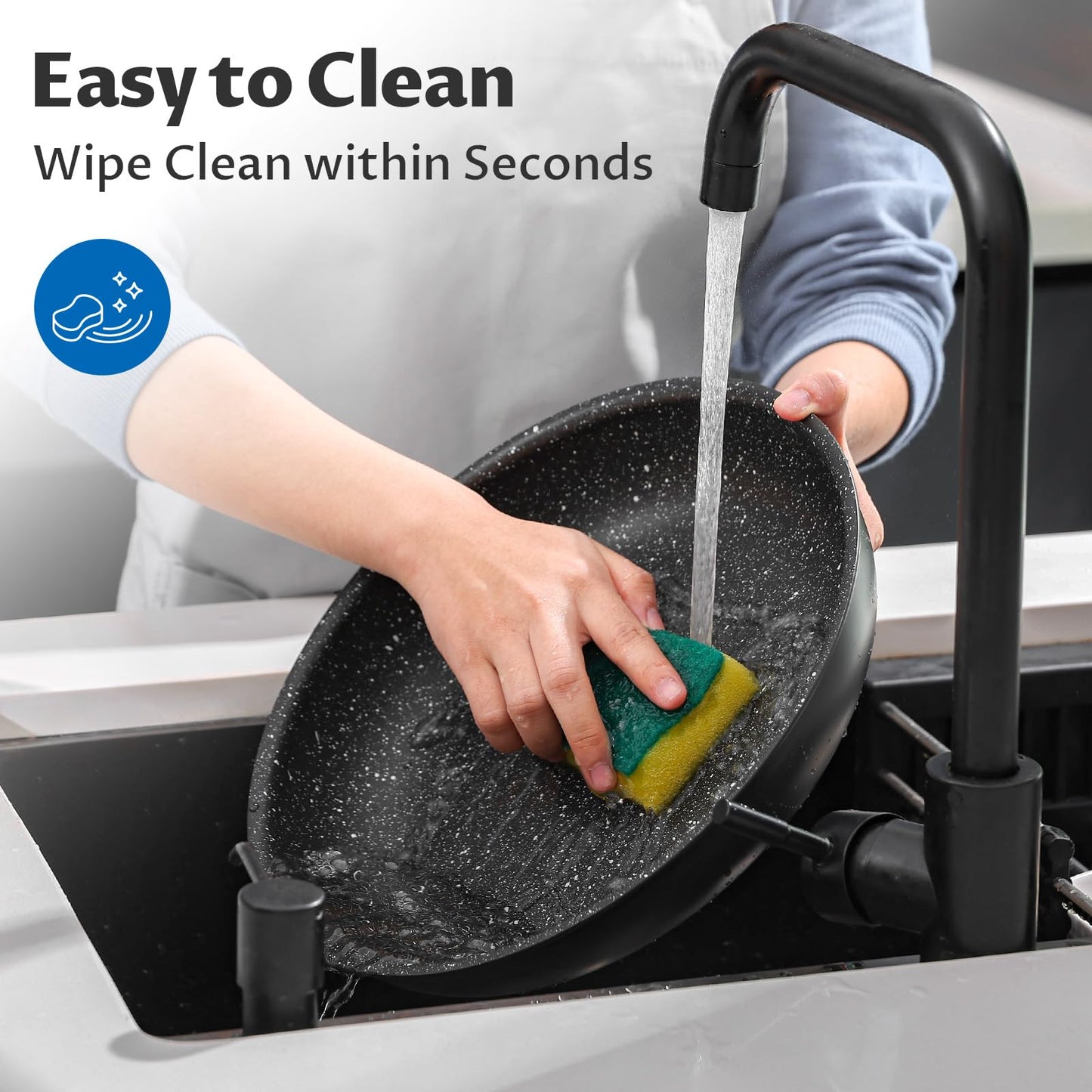 BEZIA Induction Cookware Set 10 Pieces, Nonstick Pots and Pans Set with Removable Handles, for All Hobs, Stackable Design, Dishwasher/Oven Safe, PFAS Free