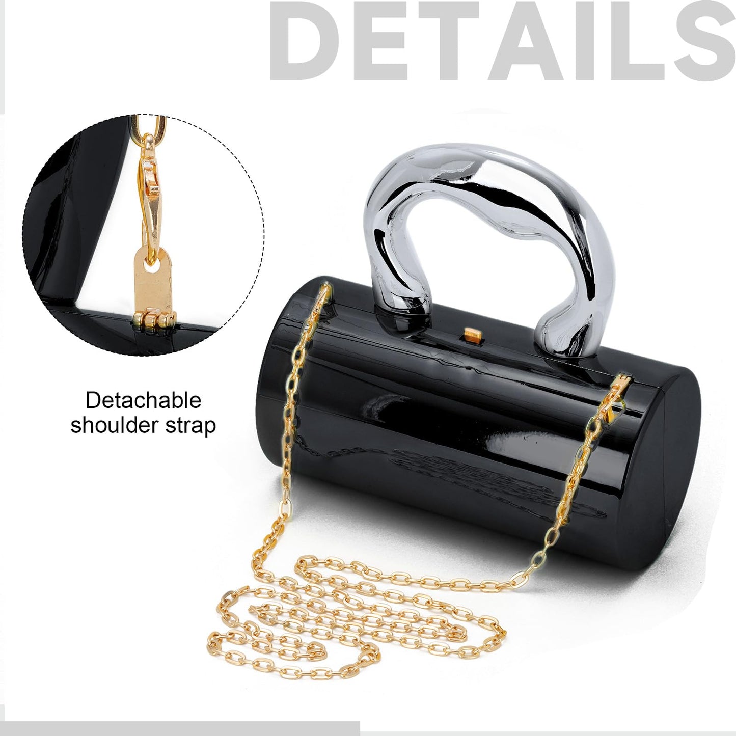 Oweisong Acrylic Handbag Tote for Women Gold Clutch Purse Top Handle Satchel Y2K Party Shoulder Bag with Top Handle 2025