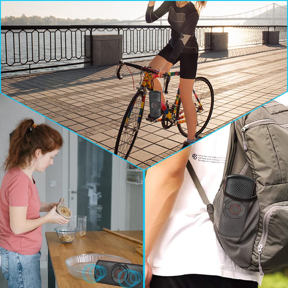 SKYBESS Car Bluetooth Speaker for Cell Phone, Portable Bluetooth Handsfree Car Kit Wireless in Car Speakerphone Music Player with Visor Clip, Supports Siri Google Assistant TF Card Playback