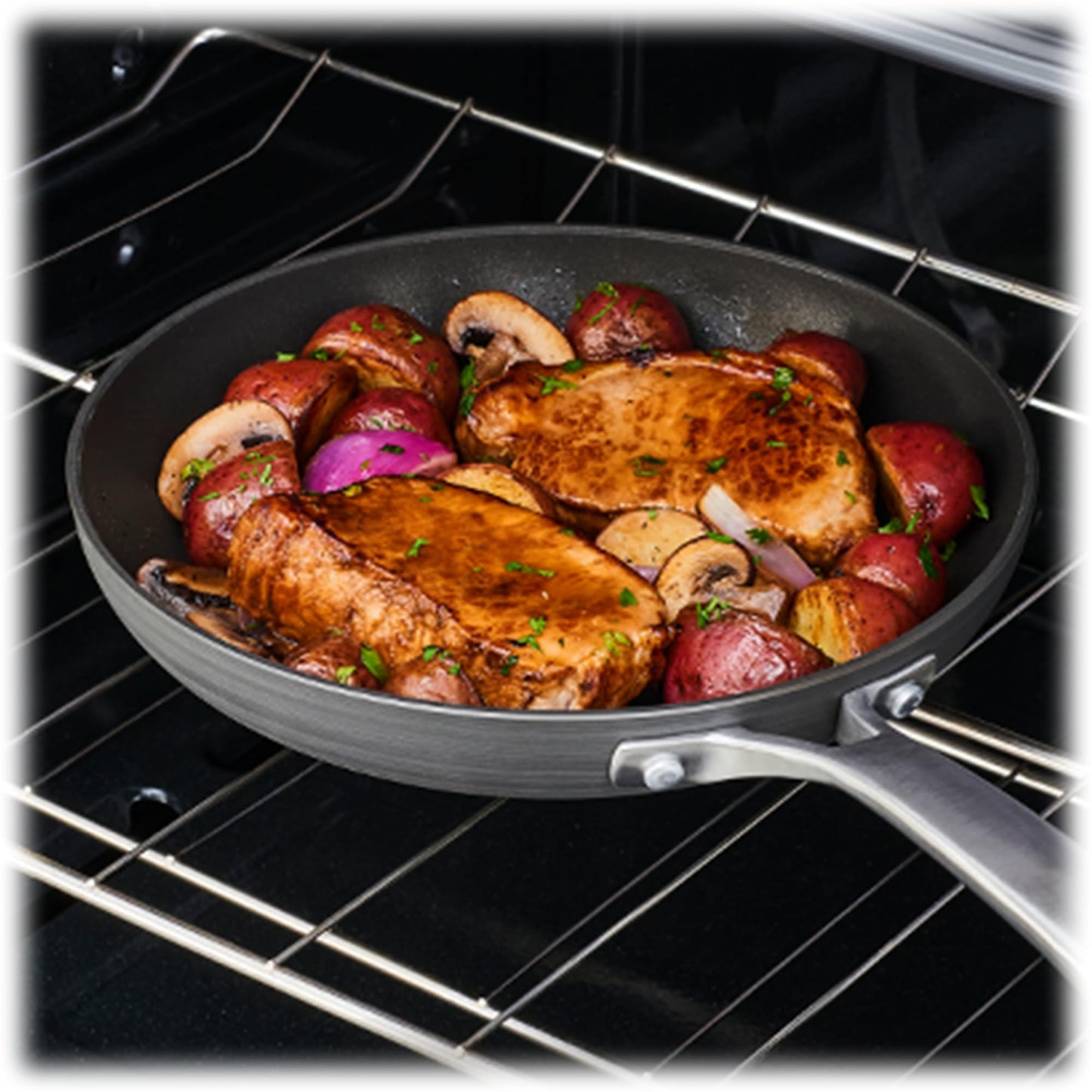 Calphalon Classic 14-Piece Hard-Anodized Dishwasher Safe Cookware Set with AquaShield Nonstick Technology