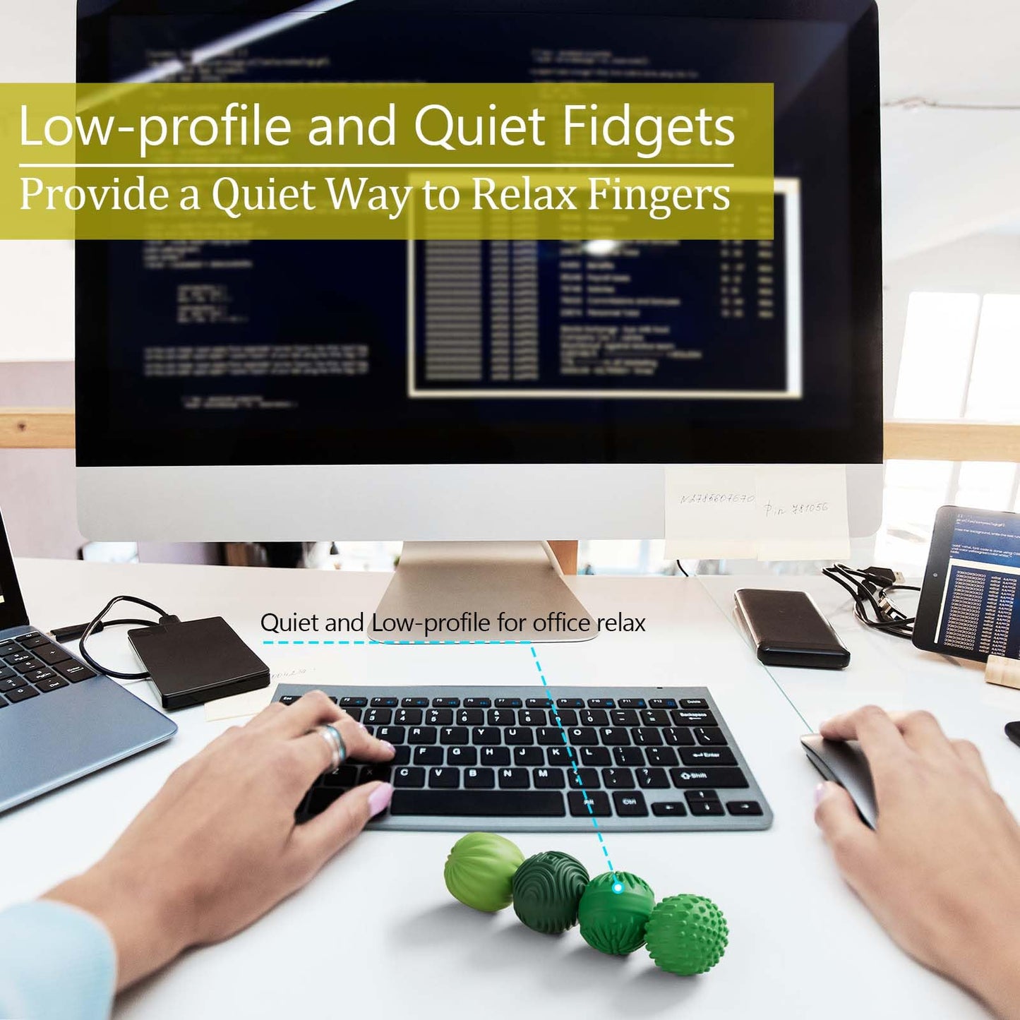 luckdoor Silicone Magnetic Balls Fidget Toys for Adults & Teens,4PCS Stress Relief Sensory Toys for Autism ADHD Anxiety,Fun Textures Gadgets,Office Desk Toy,Stocking Stuffers for Women Men Teen Gift