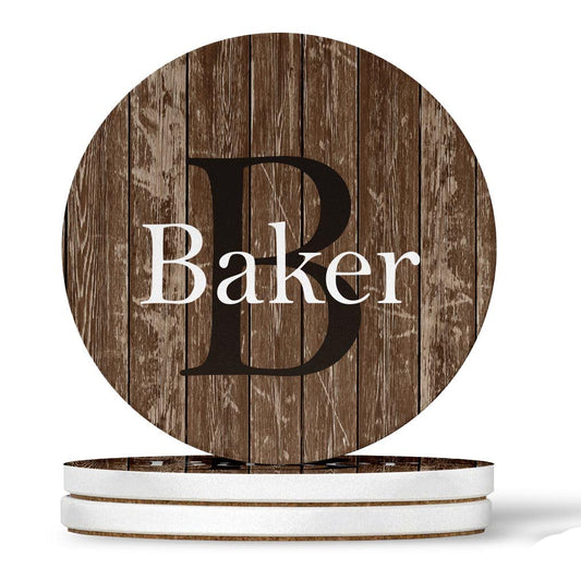 Personalized Coasters for Drinks Custom Coaster Set of 4 6 8 10 Monogrammed Initial Name Wedding Gift for Couple Handmade by The Painted Pug (Teal)