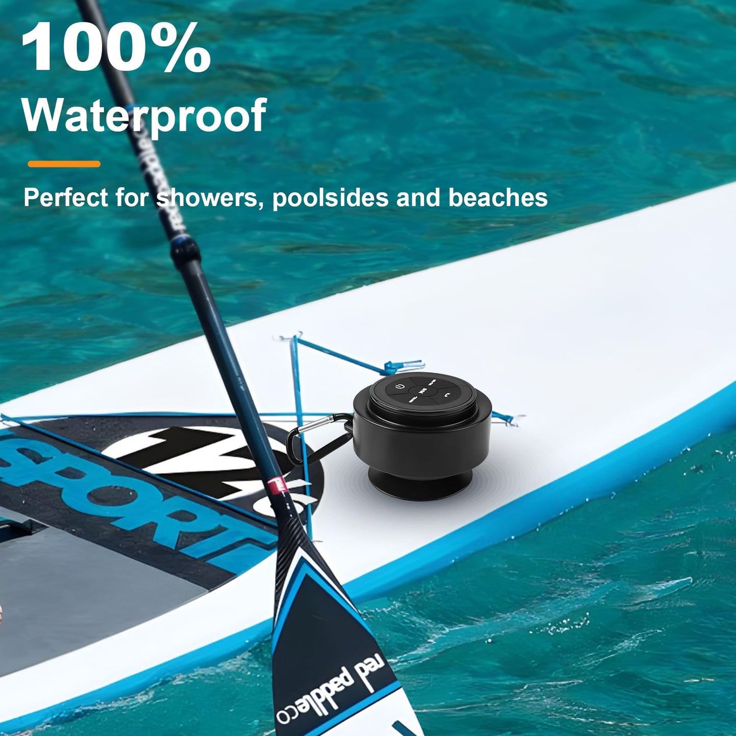 TDLIRH Bluetooth Shower Speaker, Portable Waterproof Speakers with Suction Cup, Wireless Outdoor Speaker for Pool, Camping, Beach, Hiking, Kayaking, Great Gift for Men, Women