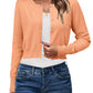 Newshows Cropped Cardigan Sweaters for Women 2025 Crew Neck Button Down Open Front Knit Bolero Shrugs