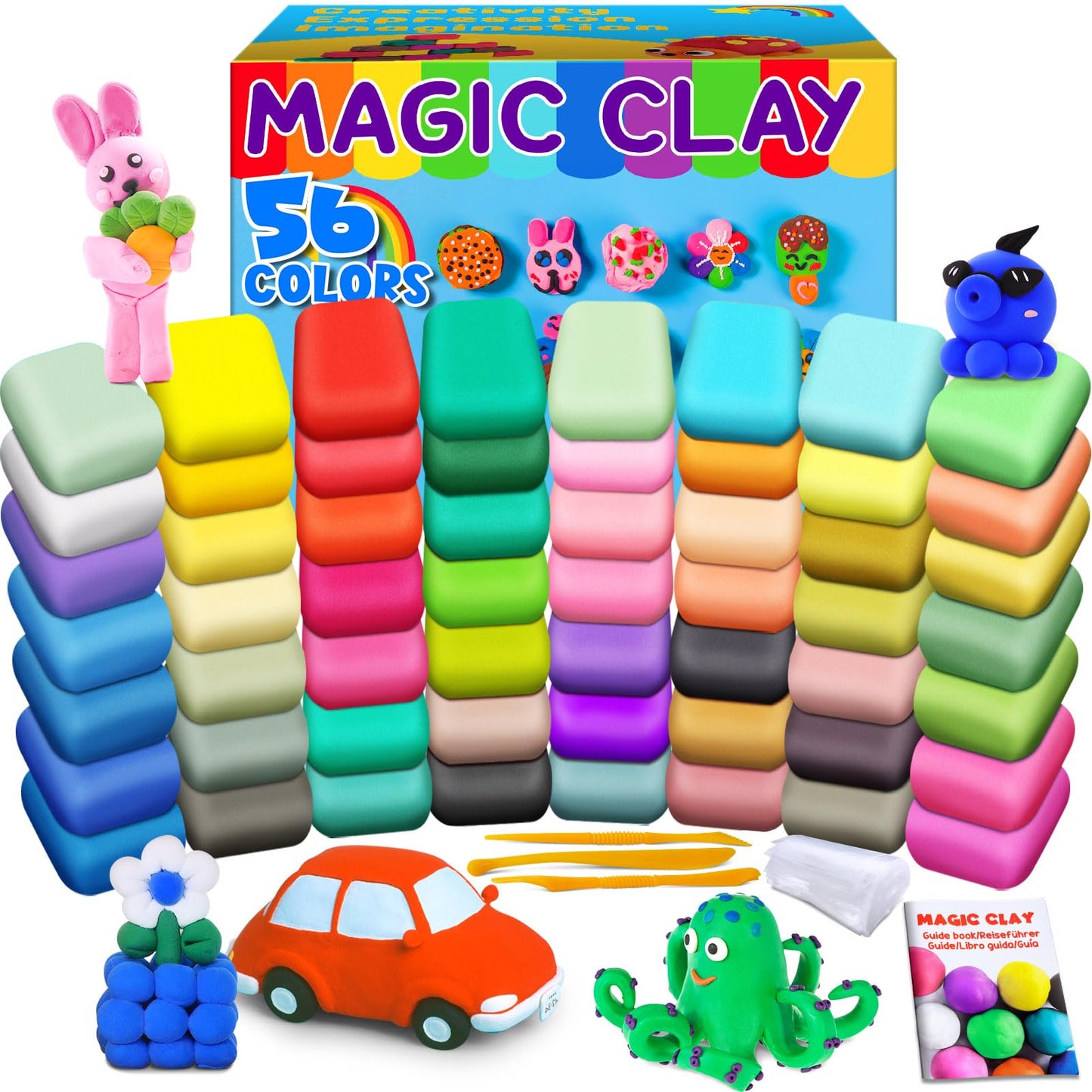 ESSENSON Air Dry Clay 150 Colors, Modeling Clay for Kids, DIY Molding Magic Clay for with Tools, Toys Gifts for Age 3 4 5 6 7 8+ Years Old Boys Girls Kids