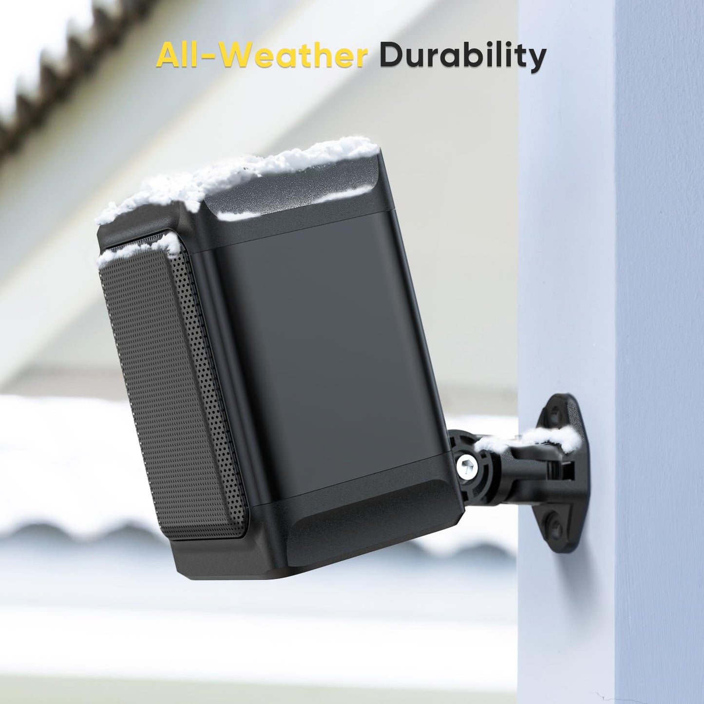 Saiyin Outdoor Indoor Speakers, Marine Grade Mount Speakers, Surround Sound Speakers with Wall Mount Brackets for Boat, Patio, Garage, Home Surround System, One Pair