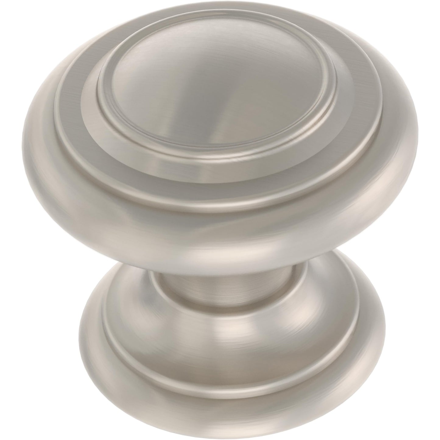 Franklin Brass Simple Double Ring (10-Pack) Cabinet Knobs | Nickel Handles for Dresser Furniture Drawers/Kitchen/Door/Bathroom | 1-1/8" P44435K-NIC-B