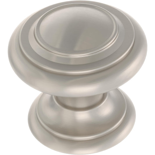 Franklin Brass Simple Double Ring (10-Pack) Cabinet Knobs | Nickel Handles for Dresser Furniture Drawers/Kitchen/Door/Bathroom | 1-1/8" P44435K-NIC-B