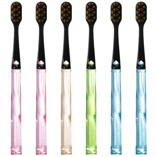 Medium Toothbrushes for Adults, Whitening Toothbrush with Spiral Medium Bristles for Smoke Tea Coffee Stain, Deep Plaque Removal, Rounded Bristle Tips for Gentle Cleaning