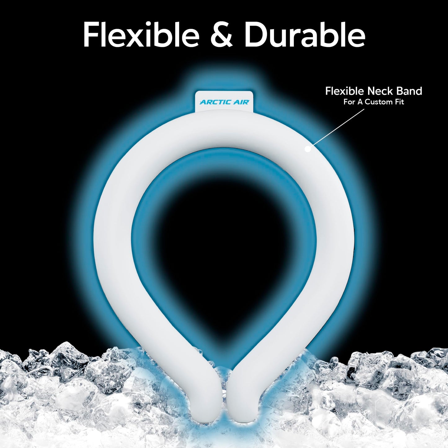 Arctic Air Neck Chill, Neck Cooling Tube, Hands Free Cooling, Quick Freeze Gel, Wearable Body Coolers for Hot Weather, Reusable, Adjustable Fit, 3 Pack