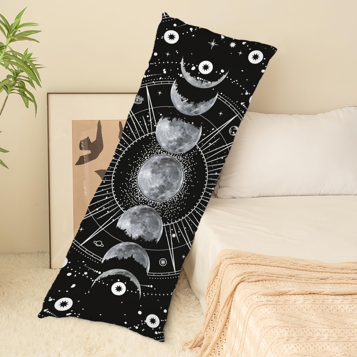 Macofe Body Pillow Cover, Printing Body Pillow Case with Hidden Zipper, Ultra Soft Body Pillowcase for Home Decor, Full Long Body Pillow Pillowcase 20 x 54 (Pillow Insert Not Included)