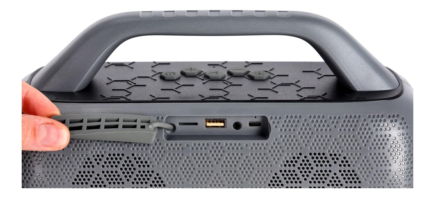 Rockville RPB50 40W Portable Bluetooth Speaker, TWS Linking, LED Lights, Long Battery, Perfect for Parties and Outdoor Adventures