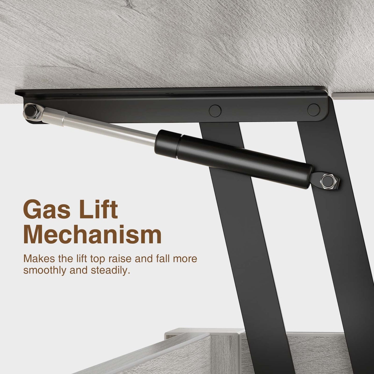 Rolanstar Coffee Table Lift Top, Multi-Function Convertible Coffee Table with Drawers and Hidden Compartment, Converts to Dining Table for Living Room, Home Office,Grey