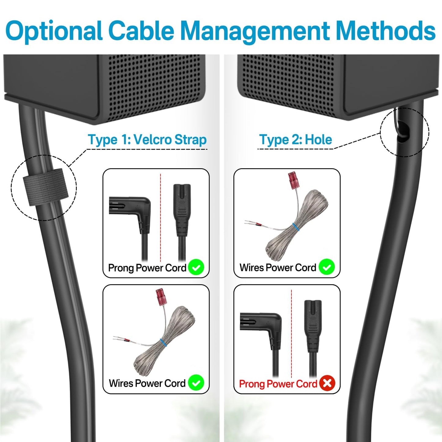 Speaker Stands for Vizio Speaker Stands Pair with Speaker Wall Mount - Floor Speaker Stand for Vizio Surround Sound Speaker Stands Height Adjustable for Vizio M512a-h6 M51ax-J6 Speaker Stand